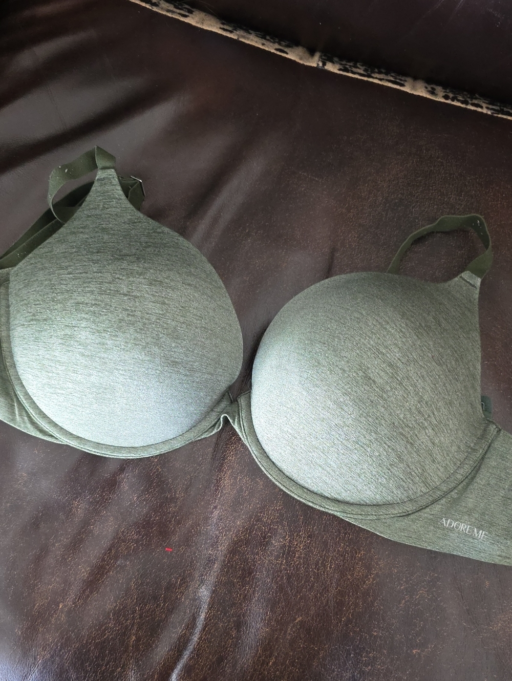 Adore Me Heathered Olive Green T-Shirt Bra